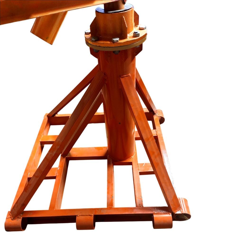 VOLTZ 1000kg Monkey Crane Capacity 360° Mini Crane With 500kg-1000kg Electric Winch Copper Winding Motor, 30 Meter Wire Rope 8mm High Speed Electric Winch