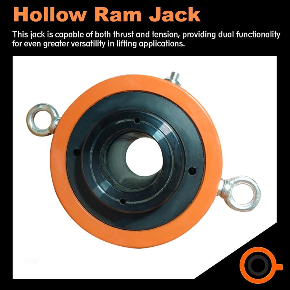 VOLTZ VZ-RCH-6050 Hydra Hole Cylinder Jack with CP 700A Hydraulic Pump Single Actinulic Hollowg Ram 50mm Lifting Hydraulic Cylinder Jack Solid with Hand Pump 60 TON (2inch)