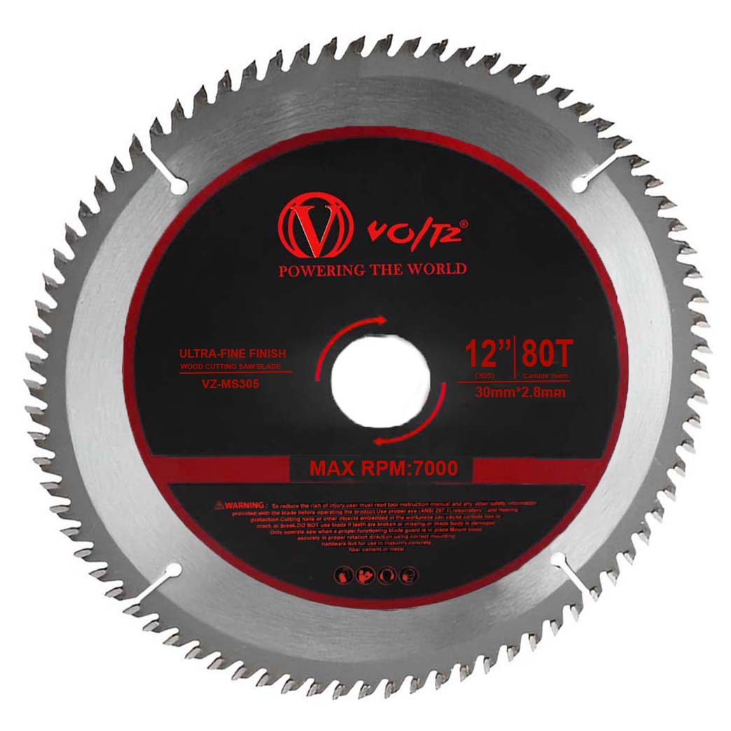 VOLTZ Miter Saw Blade 305mm/12 inch, 80T Steel Wood Cutter Suitable With (VZ-MS305 Miter Saw) (Blade Pack of-1)