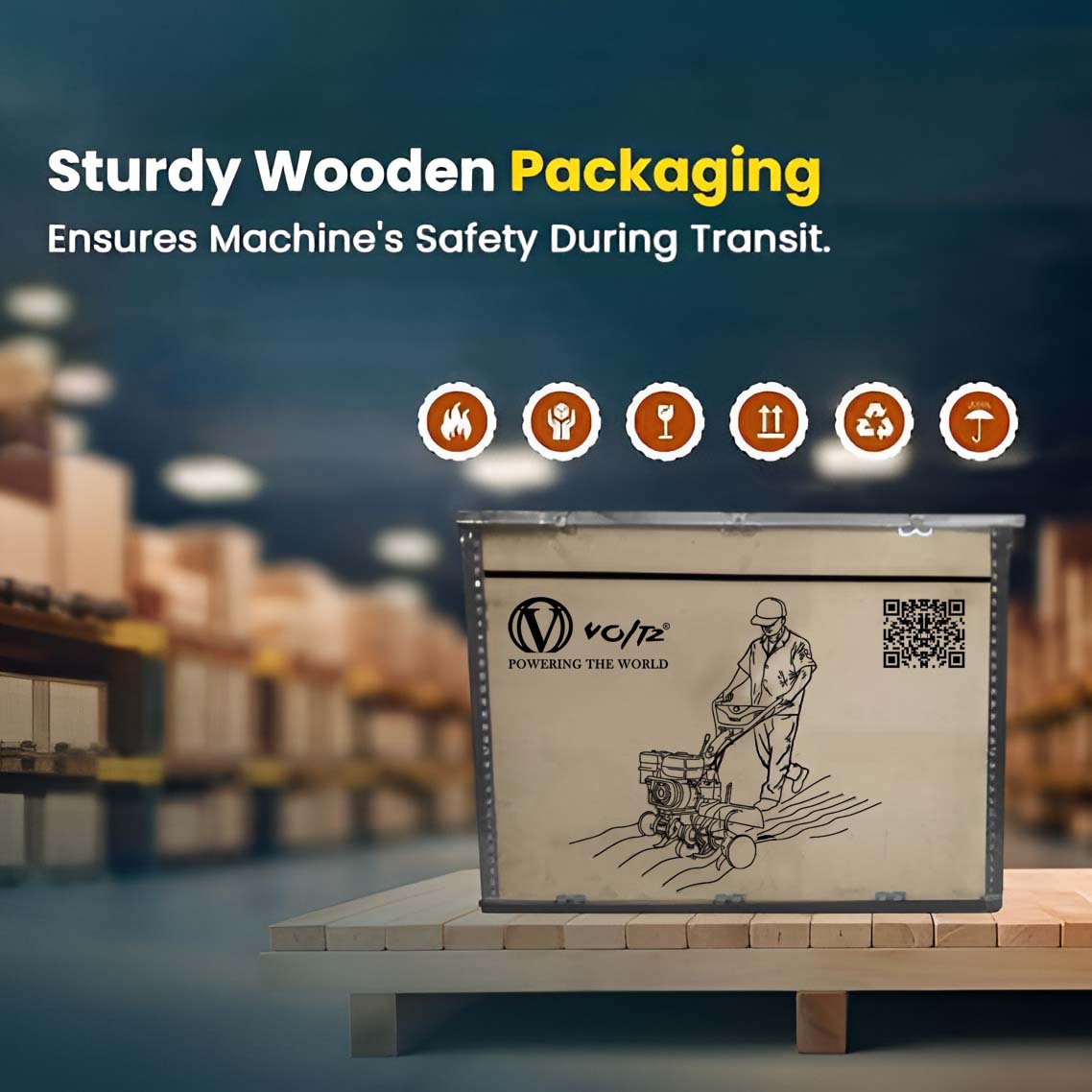 VOLTZ Agriculture Cultivator VPX-1500 Heavy Duty 8Hp Petrol Engine with High Metal 32 Blades Set 3600 RPM, 750ml/hr  Mini Rotavator, Tiller, Weeder Ideal for All Types of Agriculture Crops Machine