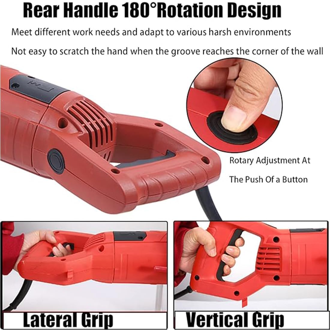 VOLTZ VZ-355 Electric Wall Chaser 3000 W Electric Groove Cutting Slotting Machine Wall Cutter, Tile Cutter Machine