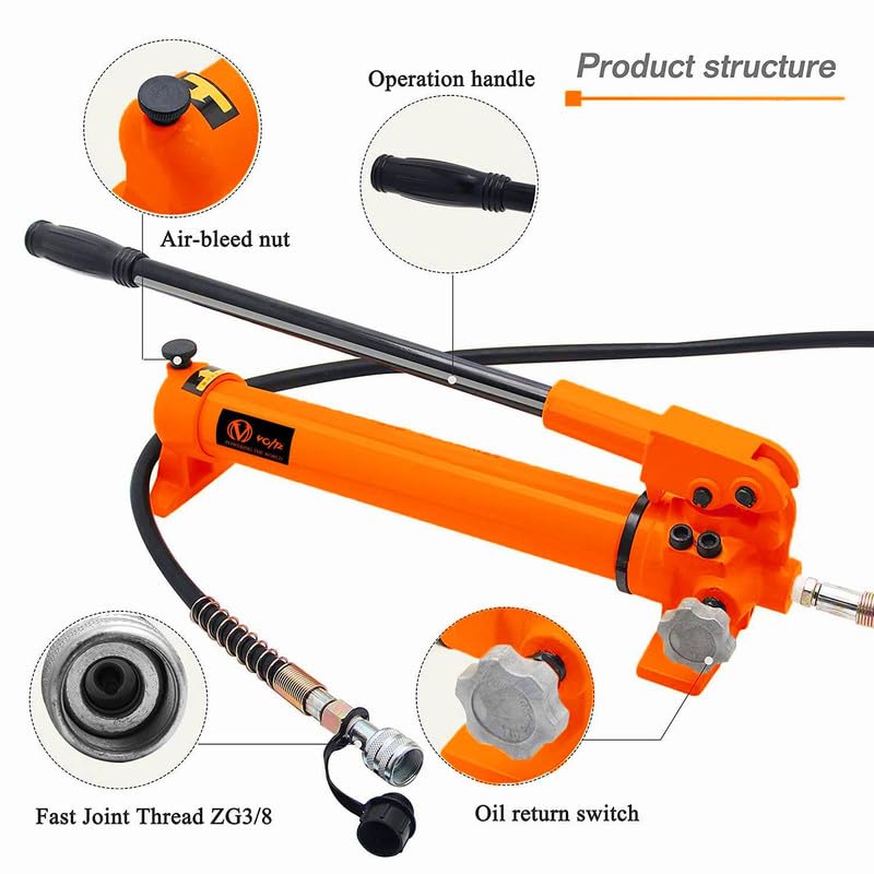 VOLTZ VZ-VHP-50T Split Hydraulic Pullers + CP 700 Hydraulic Pump Gear Puller Bearing Wheel Pulling Pumps Oil Tube Drawing Machine