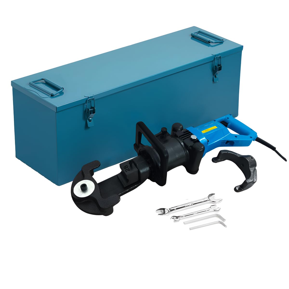 VOLTZ RB-28 Hydraulic Rebar Benders & Straightener 220V, 16-28 MM Hand Hold Portable Rebar Bender, Bar Bending Machine for Rebar, Steel Bar, Steel Rod