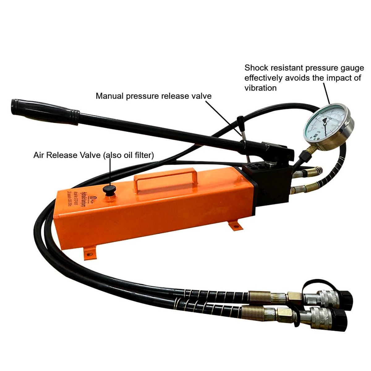 VOLTZ VZ-RSC-30300 Hydraulic Lifting Jack with CP-800S Hydraulic Pump Single Acting Ram 300mm Lifting Hydraulic Cylinder Jack Solid with Hand Pump 30TON