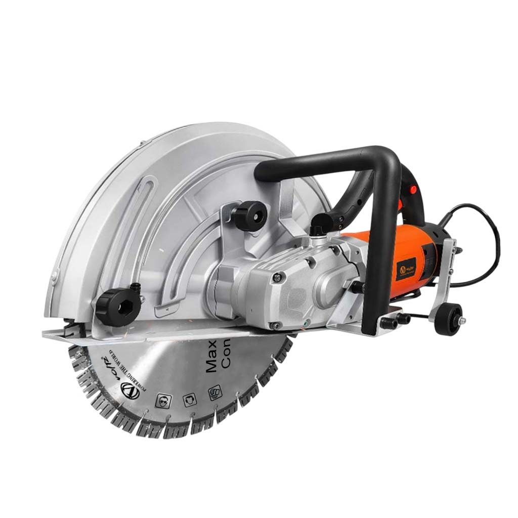 VOLTZ WC-400X Electric Wall Chaser 7200W | 15.7-Inch (400mm) Saw with Guide Roller, Water Line | 3800RPM, 155mm Depth Diamond Cutting Blade 220V Wall, Marble, Concrete Cutter Machine