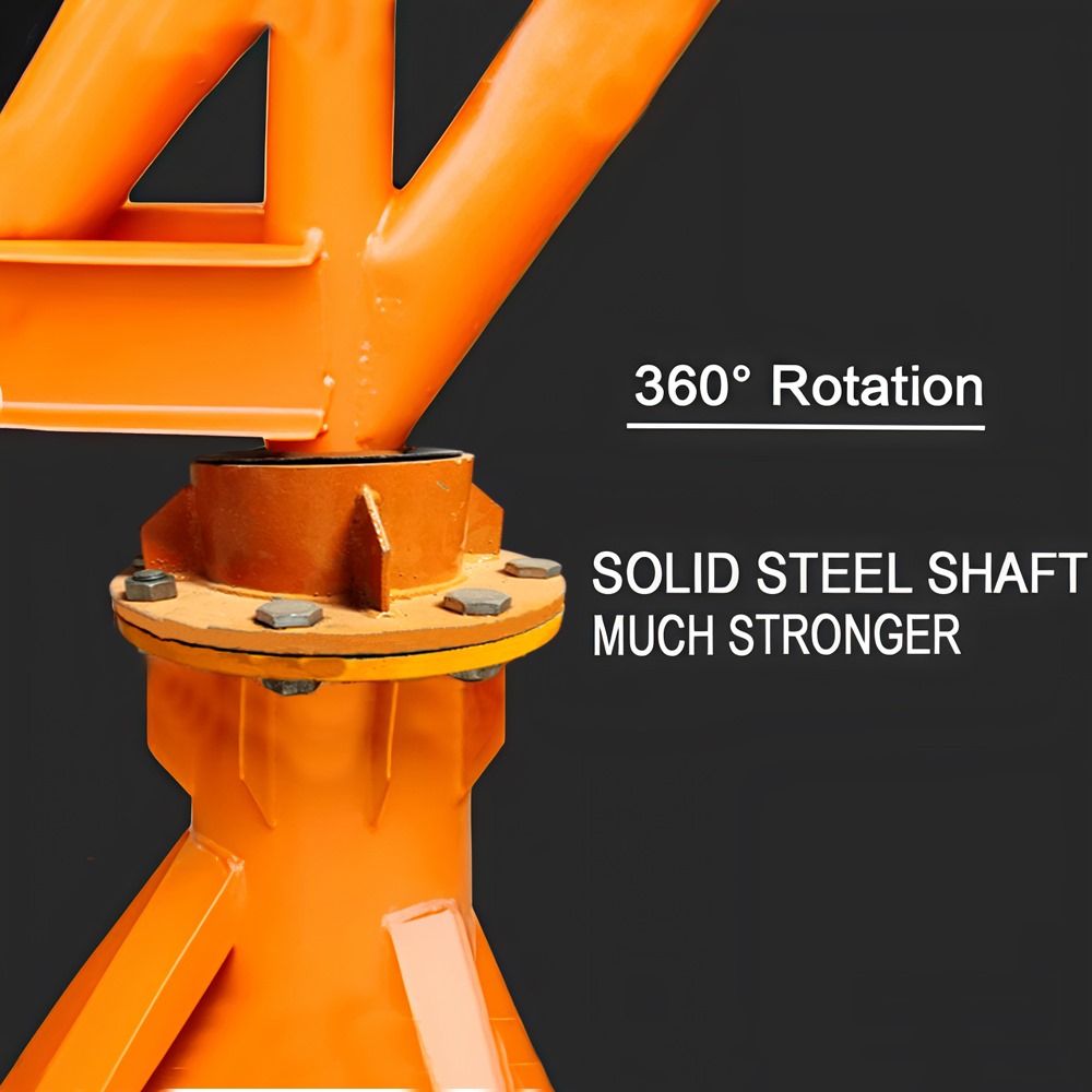 VOLTZ 1000kg Monkey Crane Capacity 360° Mini Crane With 750kg-1500kg Electric Winch Copper Winding Motor, 30 Meter Wire Rope 7-14M/Min High Speed Electric Winch