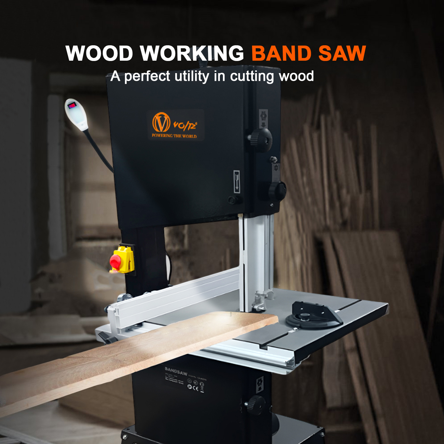 VOLTZ VZ-BS-250 10 In. 370W Benchtop Band Saw for Woodworking Machine Black (BS-10) Band saw