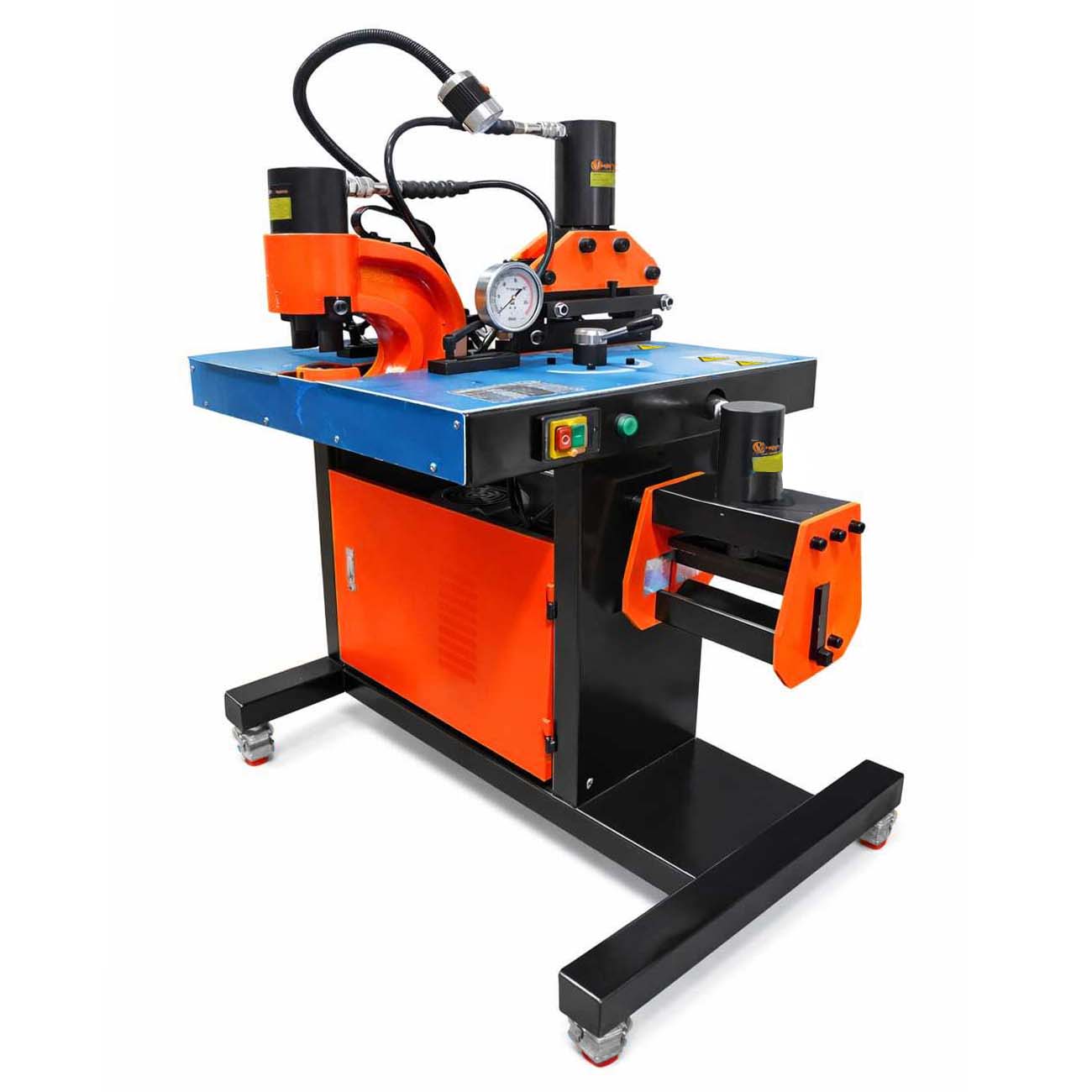 VOLTZ VZB-200 Pro Portable 3 in 1 Busbar Processing Machines Ultra-High Pressure Hydraulic Pumps Single Phase 750W Multi-Functional Carbon Steel, Alloy, Copper, Stainless Steel Cut/Punch/Banding Machine