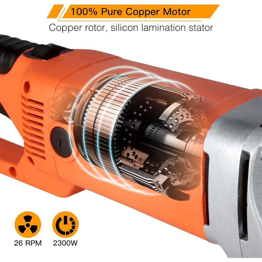 VOLTZ VZ-PMT-2300 Electric Pipe Threader, Upgraded Pipe Threading Machine Uses Pure Copper Motor, Portable Handheld NPT Threader Kit with 6 HSS Dies 1/2"-2"