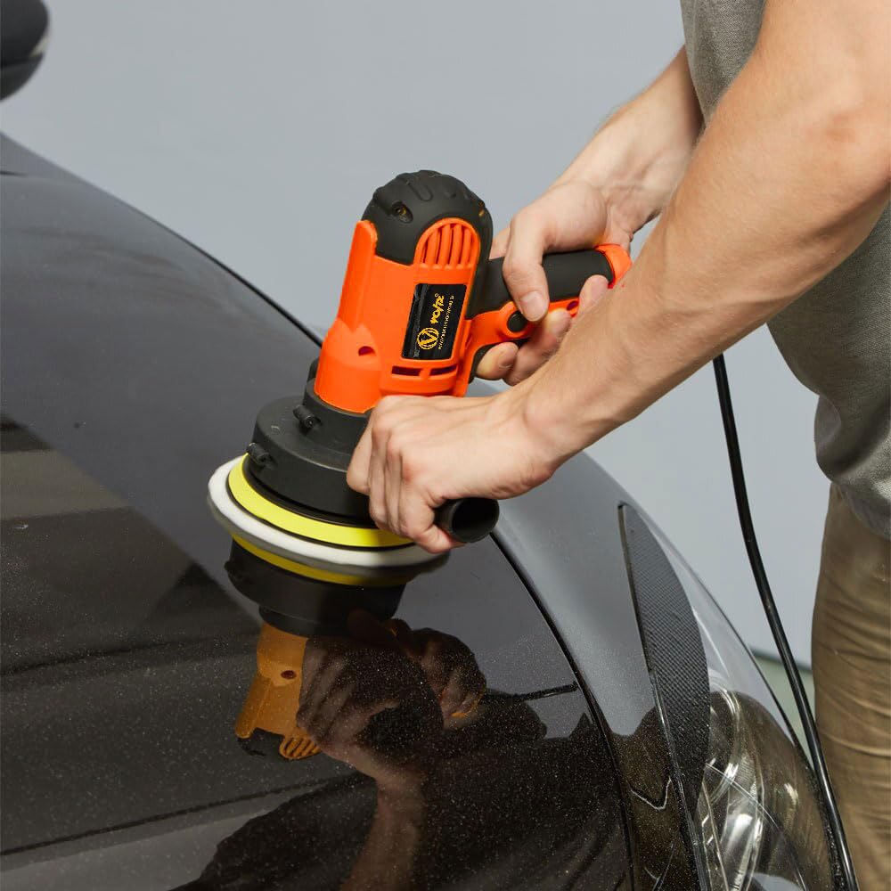 VOLTZ VZ-CP850 Electric car Polisher 850W 125MM Car Polisher machine Veriable Speed Control No Load Speed 0-4500RPM Vertical Polisher for Car, Bike, Furniture and Home Use