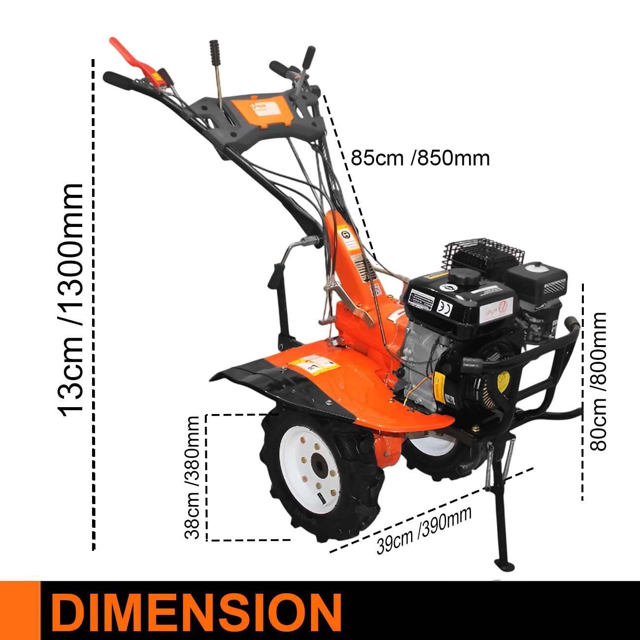 VOLTZ Agriculture Cultivator VPX-1500 Heavy Duty 8Hp Petrol Engine with High Metal 32 Blades Set 3600 RPM, 750ml/hr  Mini Rotavator, Tiller, Weeder Ideal for All Types of Agriculture Crops Machine