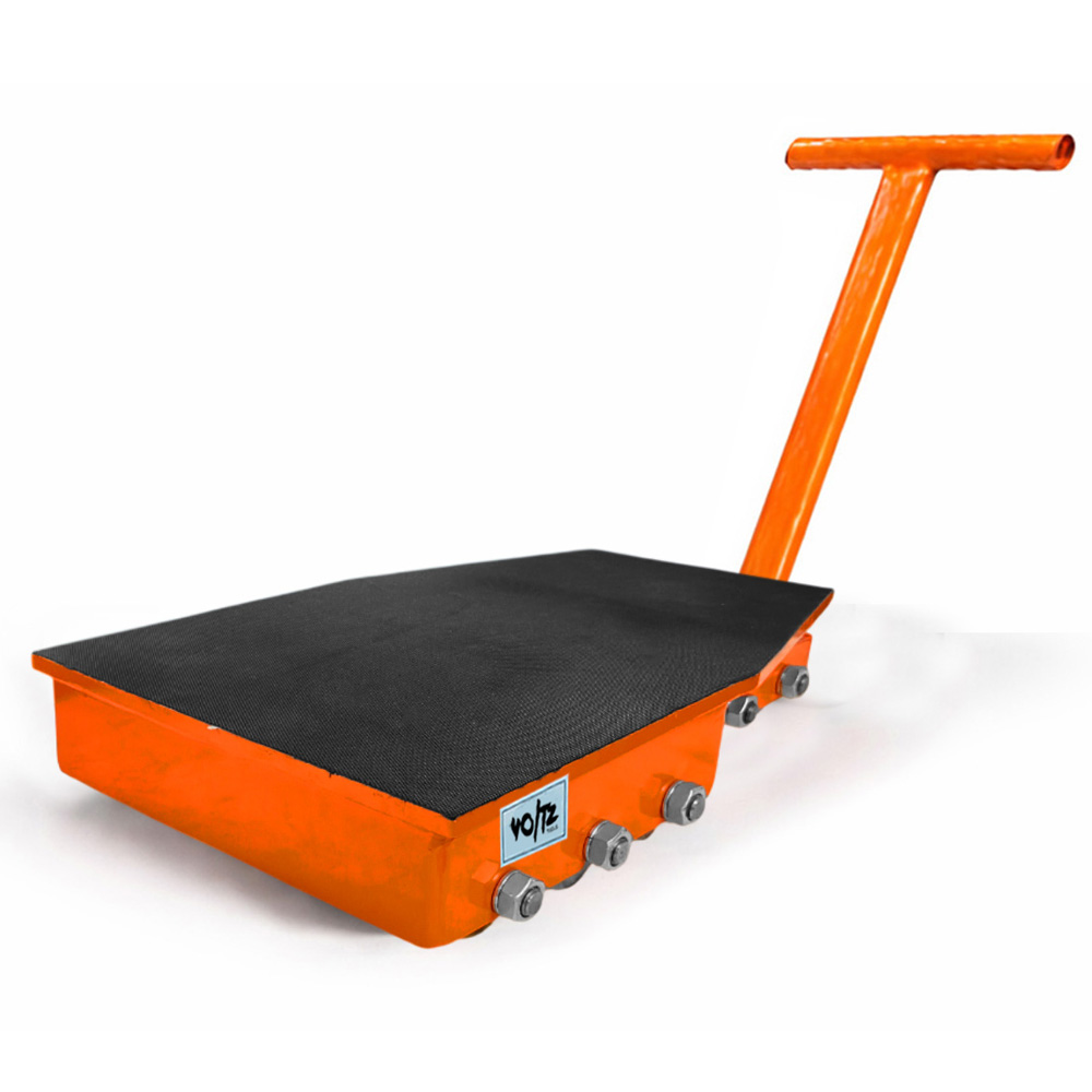 VOLTZ 24 TON CARGO TROLLEY WITH HANDLE 360 Degree Rotation Heavy Duty Industrial Machinery Mover Lifter Steel Skate Roller