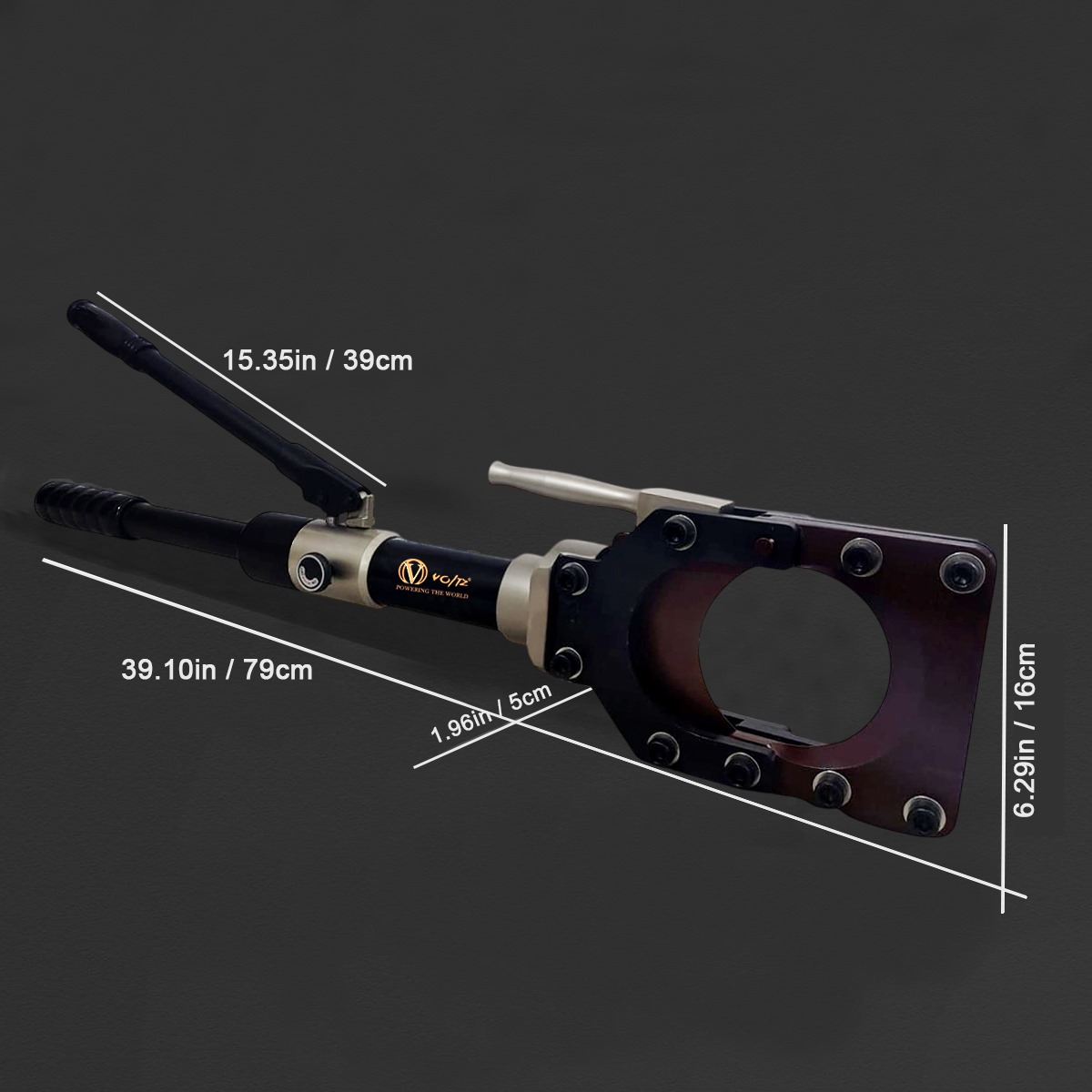 VOLTZ VZ CPC-95 Hydraulic Cable Cutter Upto 50/75/85/95mm Wire Rope Copper and Aluminum Cutting Tool Bolt Cutter Heavy Duty Wire Cutting Tools