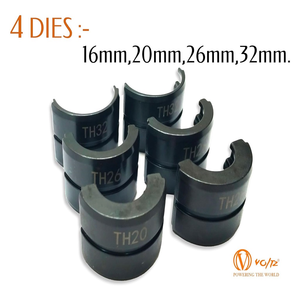 VOLTZ VZ-CW1632 Hydraulic Crimper Range 16mm to 32mm 8 Tons Stroke Hydraulic Crimping Tool suitable for crimping PPR, PEX, PB, PE, PAP pipes and multi-layer pipes