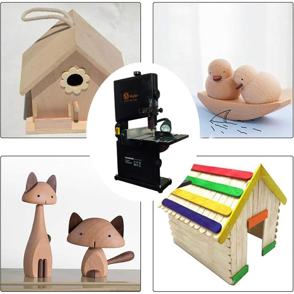 VOLTZ VZ-BS230 9 In. 500w Benchtop Band Saw for Woodworking, Black (VZ-BS9)