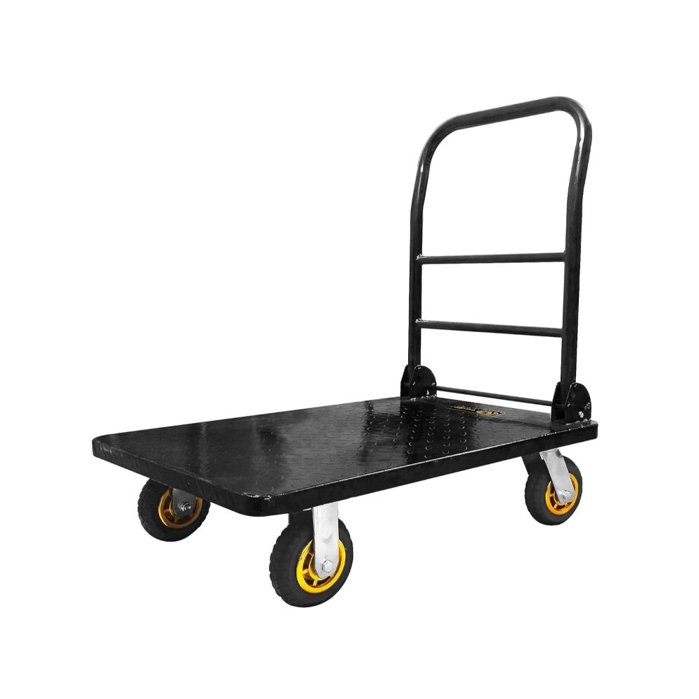VOLTZ VZ-VPH-500 Kg Platform Trolley 6" Wheels Dia 500 kg Steel Platform Truck Moving Platform Steel Hand Trolley with 360 Degree Swivel Wheels for Easy Storage