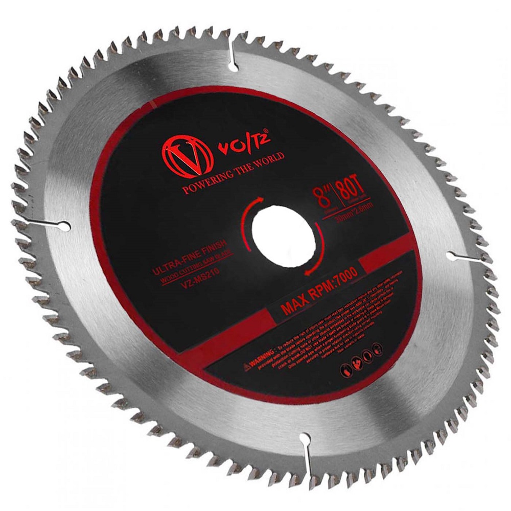 VOLTZ Miter Saw Blade 210mm/8 inch, 80T Wood Cutting Suitable With (VZ-MS210 Miter Saw) (Blade Pack of-1)