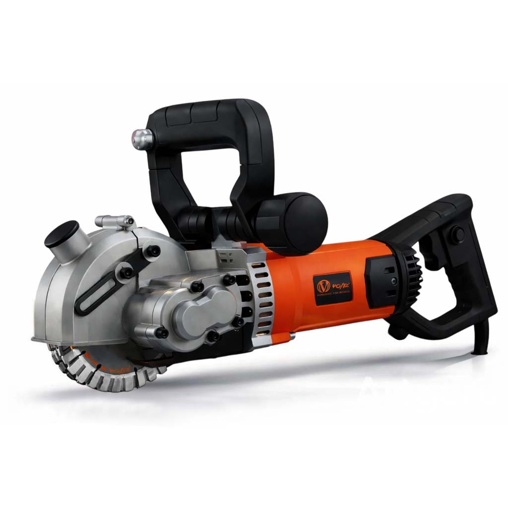 VOLTZ 125 Wall Chaser 4200W Groove Cutting Machine Wall Groove Slotting Machine Electric Brick Wall Chaser for Brick Granite Marble Concrete Cutter Notcher Groover 220V