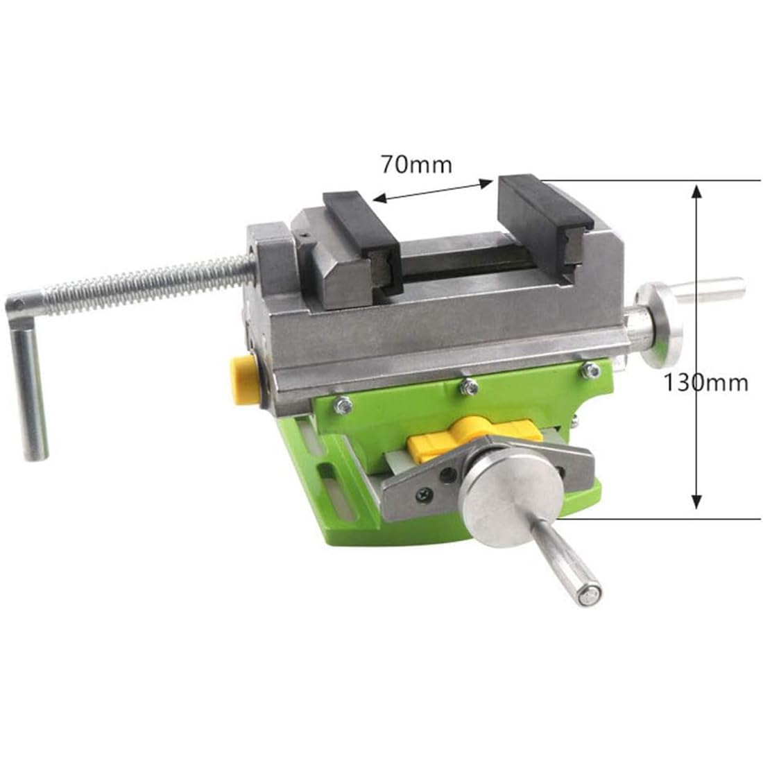 VOLTZ 3 Inch bench vice for drilling, Drill Press Clamp Adjustable 2 Jaw X-Y Compound Vise Cross Slide Mill Flat Vise Metal Milling Clamping Table