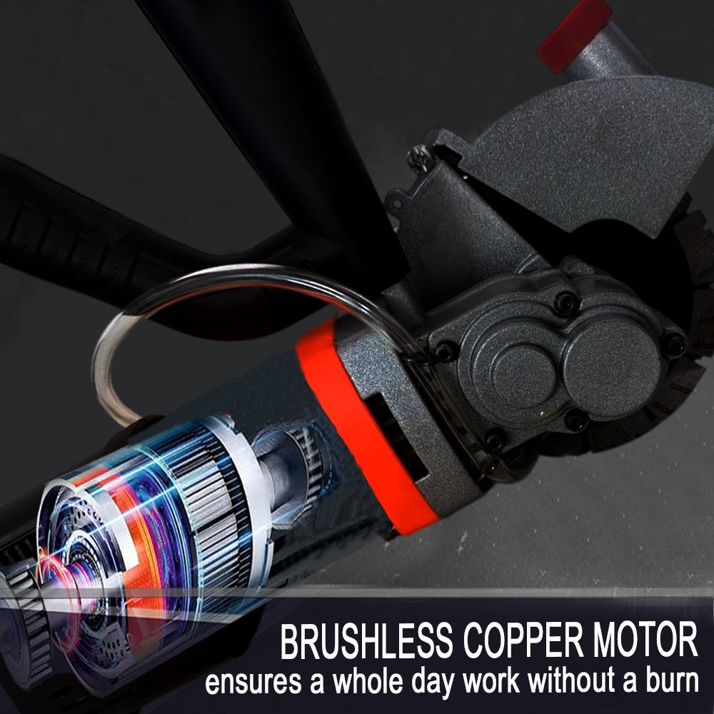 VOLTZ BWC-156 Brushless Wall chaser machine 6500W with 2 Blade groove cutting machine slotting electric wall chaser 220V, 6300 RPM marble concrete cutter Machine