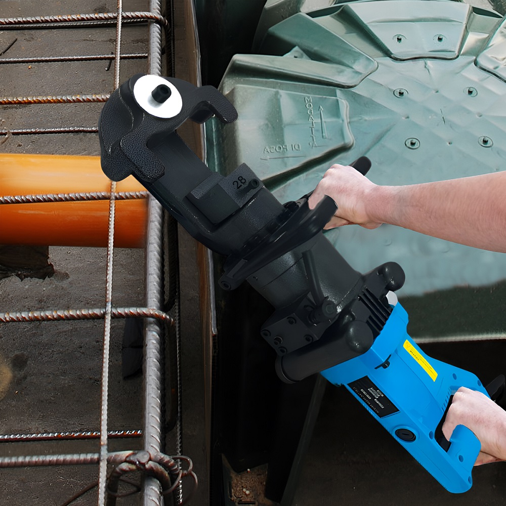 VOLTZ RB-28 Hydraulic Rebar Benders & Straightener 220V, 16-28 MM Hand Hold Portable Rebar Bender, Bar Bending Machine for Rebar, Steel Bar, Steel Rod