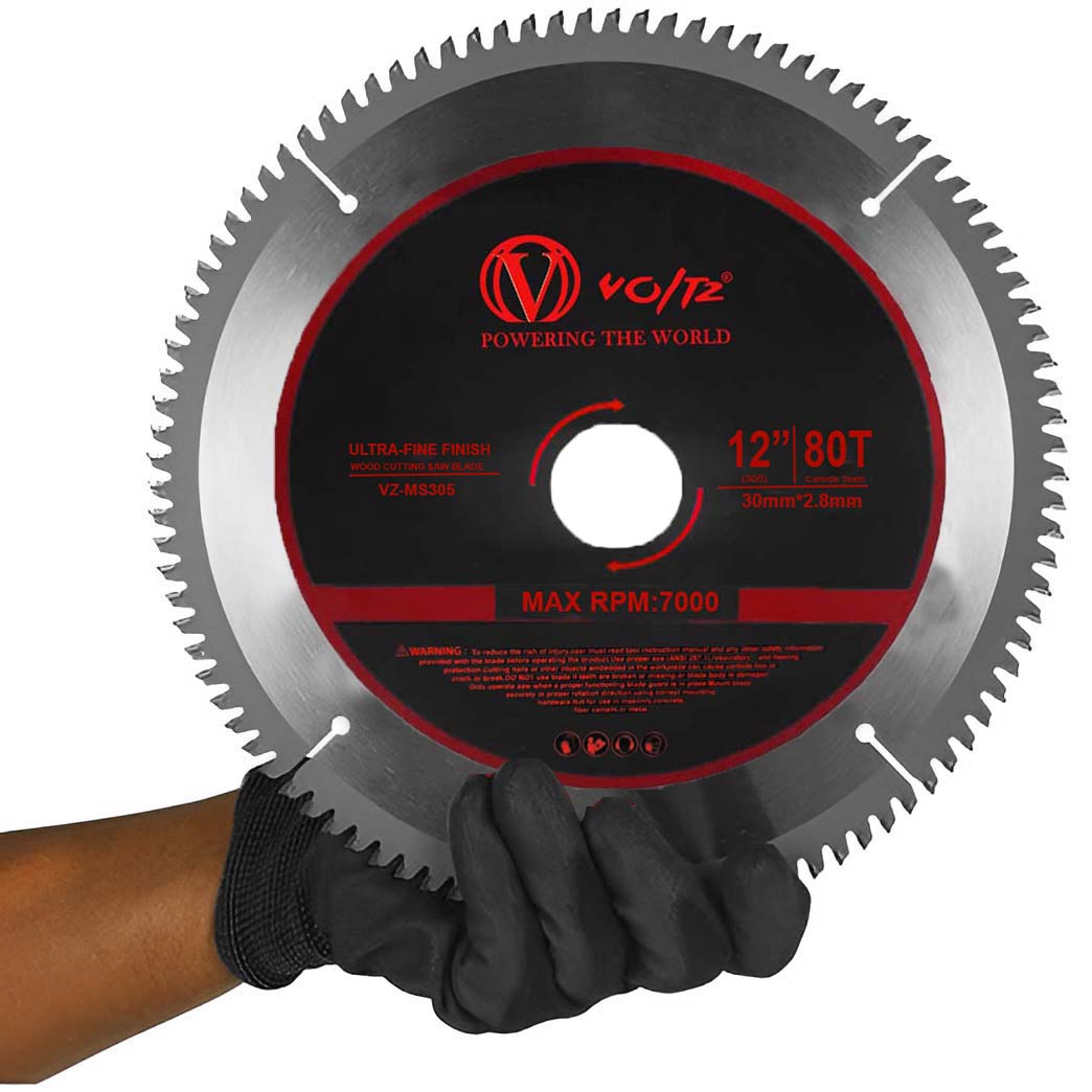 VOLTZ Miter Saw Blade 305mm/12 inch, 80T Steel Wood Cutter Suitable With (VZ-MS305 Miter Saw) (Blade Pack of-1)