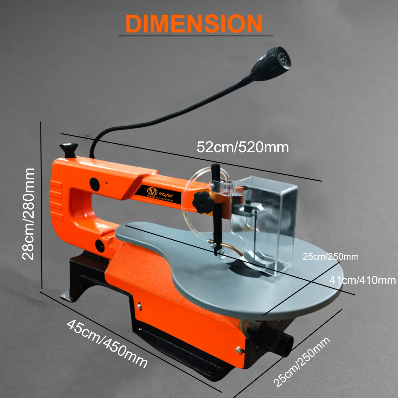 VOLTZ VZ-SS16L VRF New Electric Scroll Saw Corded Electric 16 Inch 120W with Led Light Speed adjustable Foot Switch Scroll Saw Machine