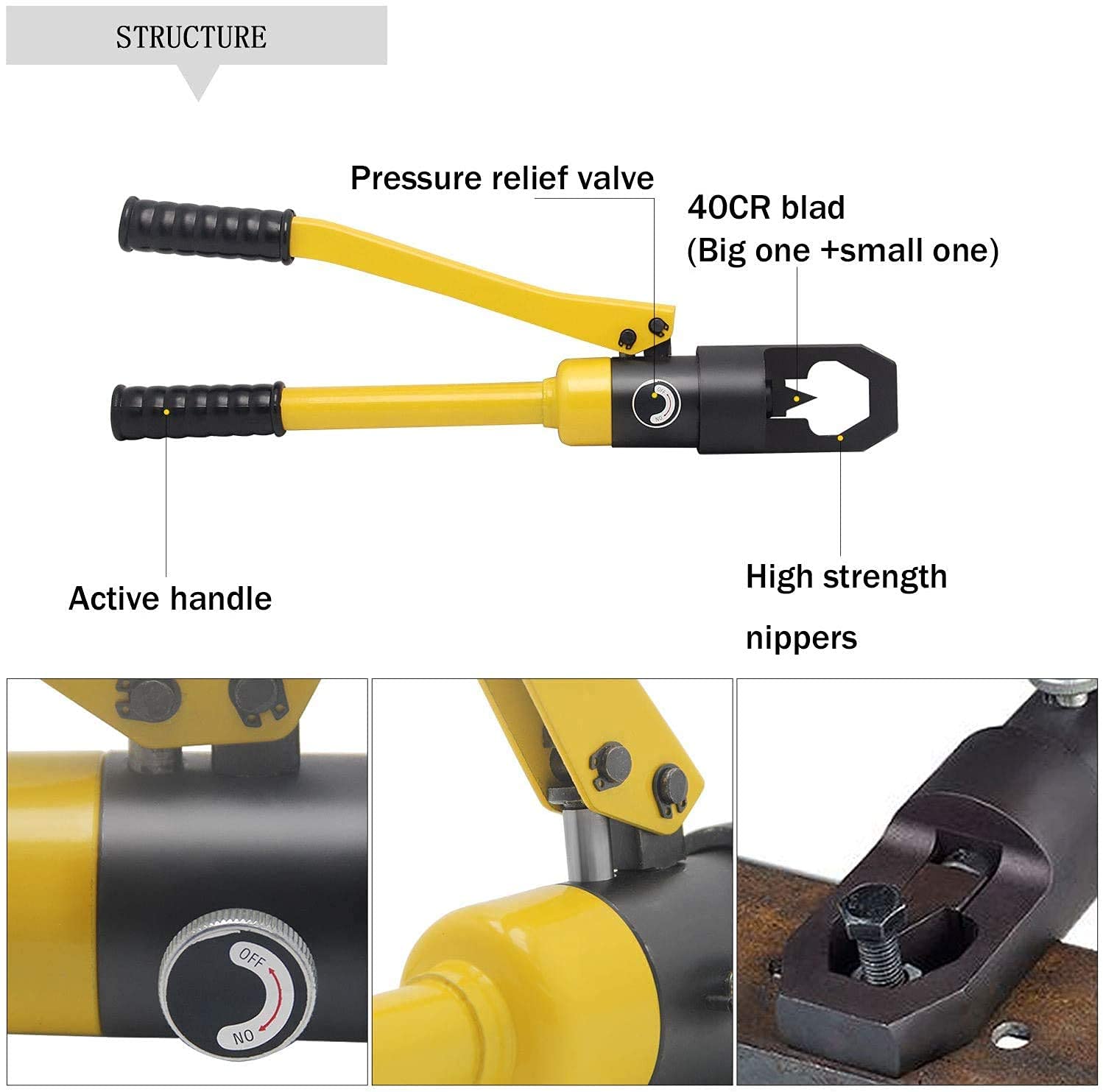 VOLTZ VZ-NC-24 Hydraulic Nut Splitter Cutting Tools Nut Separator M8-14/ M16-M24