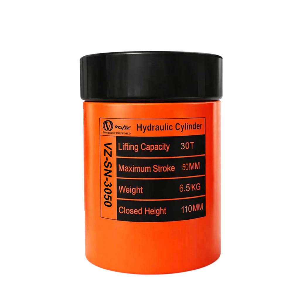 VOLTZ VZ-SN-3050 Hydraulic Lifting Jack with CP-700 Hydraulic Pump Single Acting Lock Nut lifting Stroke 50MM Lift Cylinder Jack Solid 10TON (2inch)