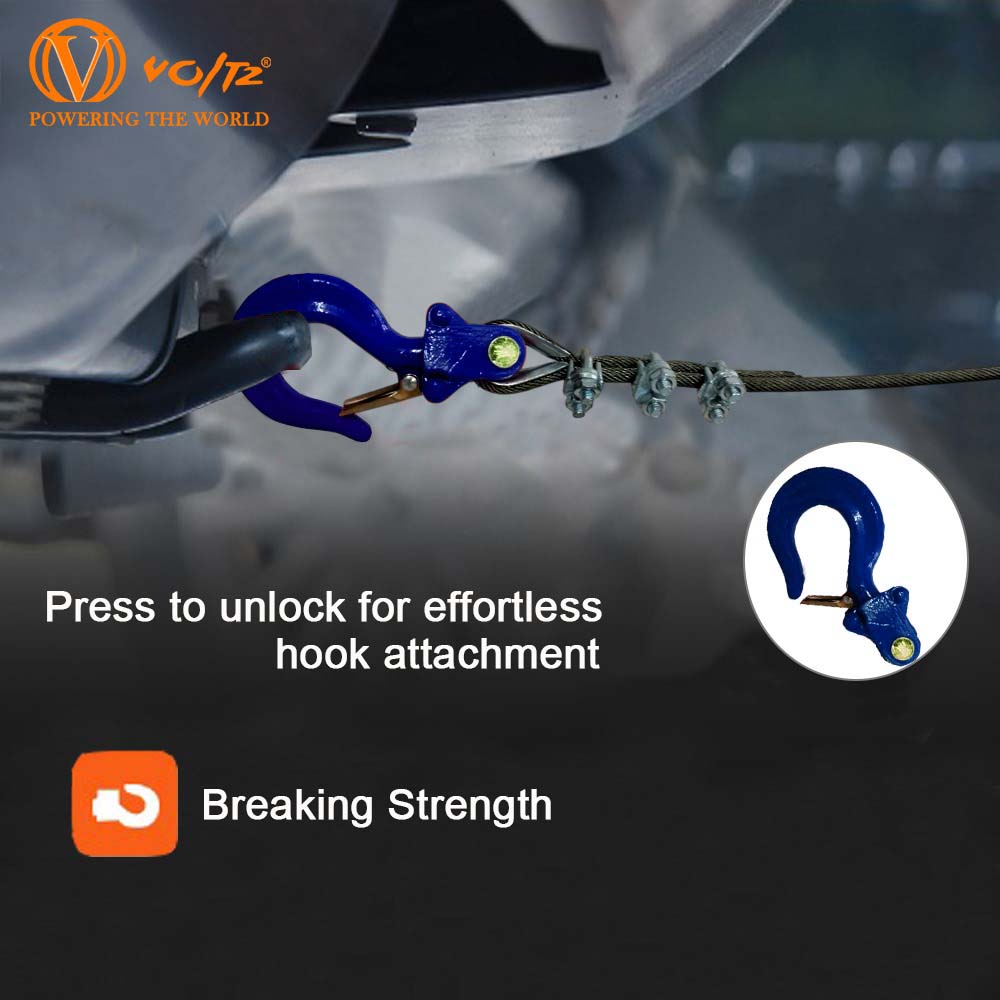 VOLTZ CD-K1-1500KG 30Mtr Material Lifting Electric Winch Heavy Duty Winch with 8mm wire rope Industrial Use Remote Control Electric Winch (750Kg-1500Kg)