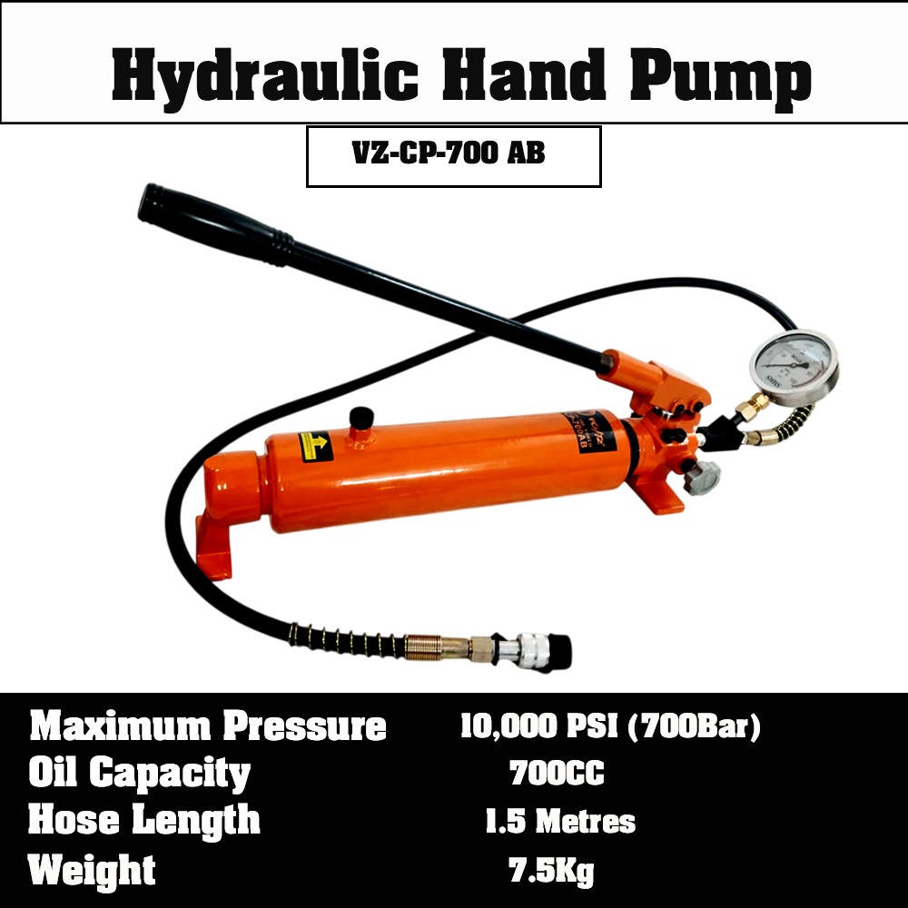 VOLTZ Hydraulic Hand Pump CP-700 AB High Pressure Portable Manual Hydraulic Pump Hydraulic Lifting Cylinder Jack Pump