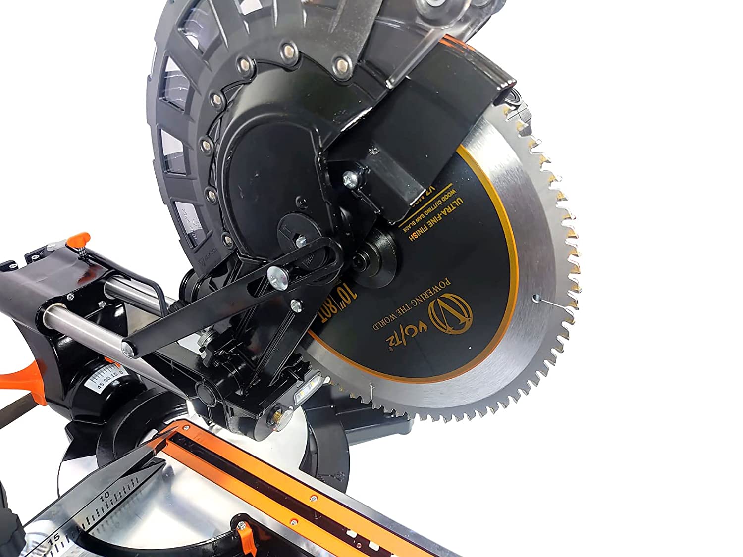 VOLTZ VZ-MS255 10” Dual Bevel Sliding Compound Miter Saw with Laser & LED Light (2400W, 4500 RPM, 80T TCT Blade)