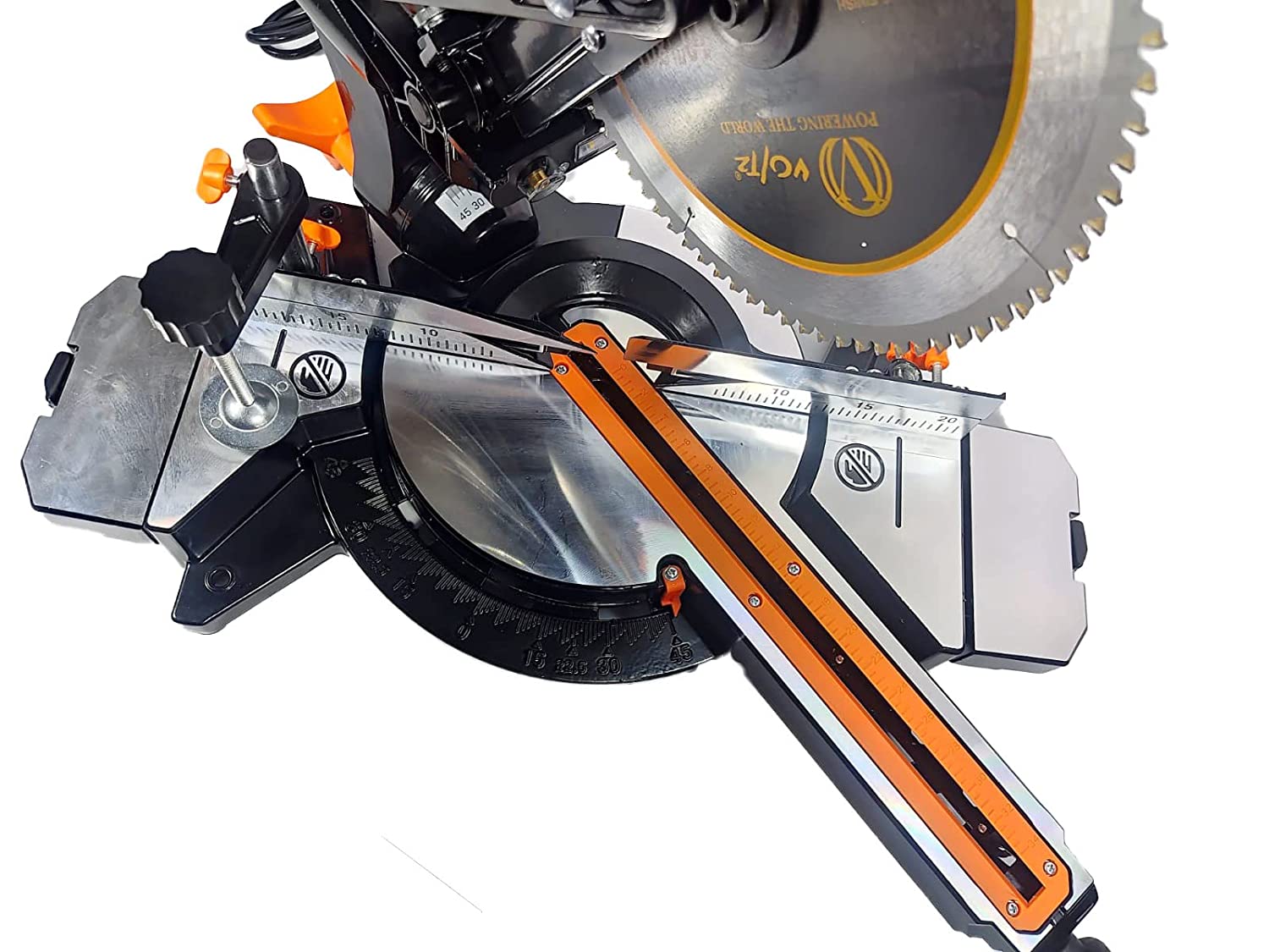VOLTZ VZ-MS255 10” Dual Bevel Sliding Compound Miter Saw with Laser & LED Light (2400W, 4500 RPM, 80T TCT Blade)