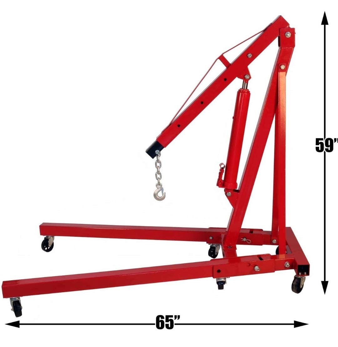 VOLTZ Engine hoist 2 Ton Folding Hydraulic Cherry Picker Shop Crane Lift