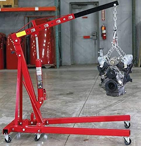 VOLTZ Engine hoist 2 Ton Folding Hydraulic Cherry Picker Shop Crane Lift