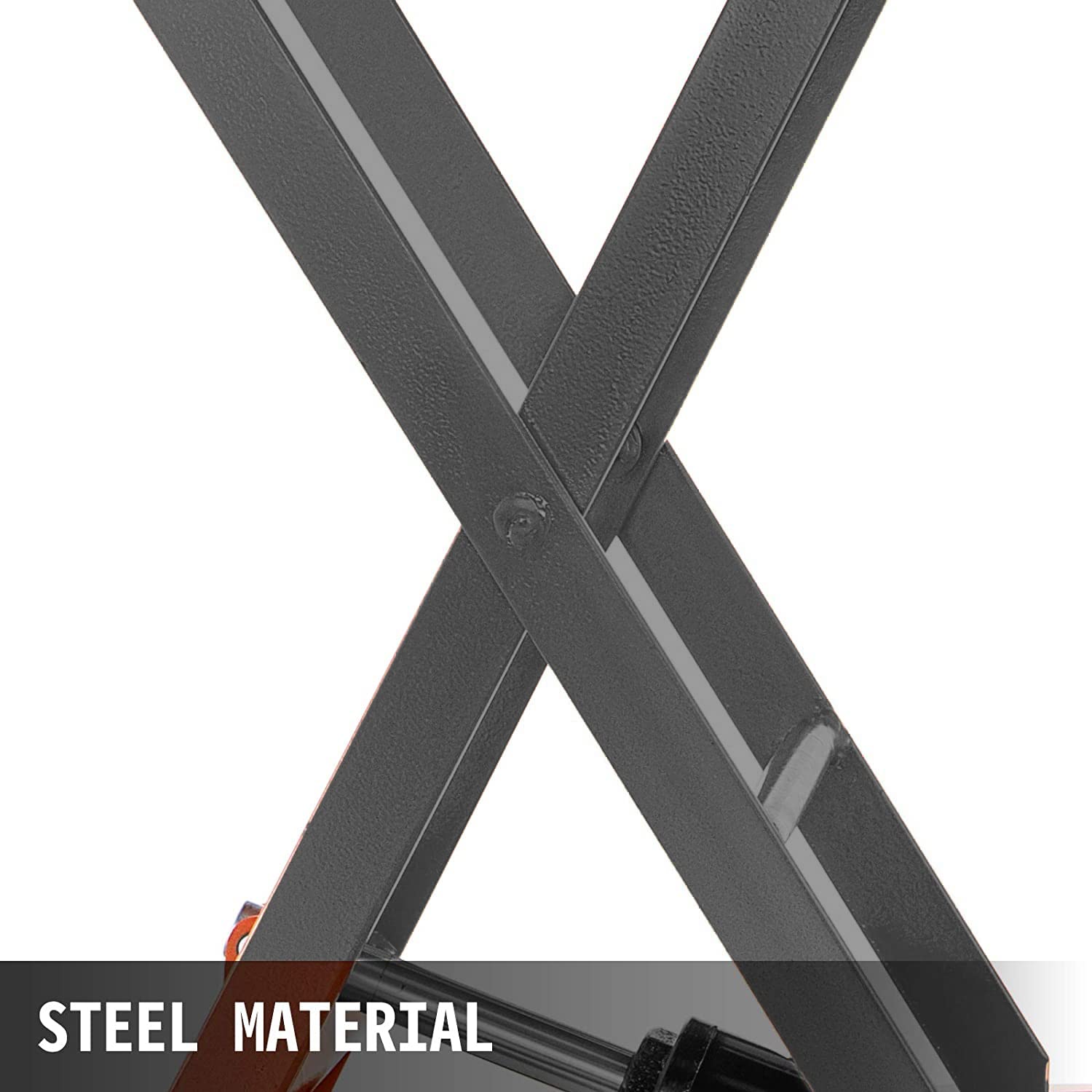 VOLTZ 300 Kg Hydraulic Lift Trolley Max. Height 900 mm Manual Scissor Lift Table w/ 4 Wheels and Foot Pump, Elevating Hydraulic Cart for Material Handling, Orange