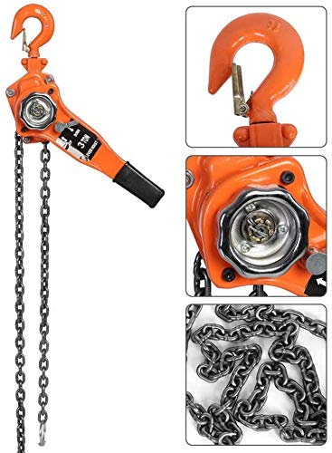 VOLTZ  Rachet Lever Chain Hoist Block Cap (Orange, 1.5 Ton and 1.5 m)
