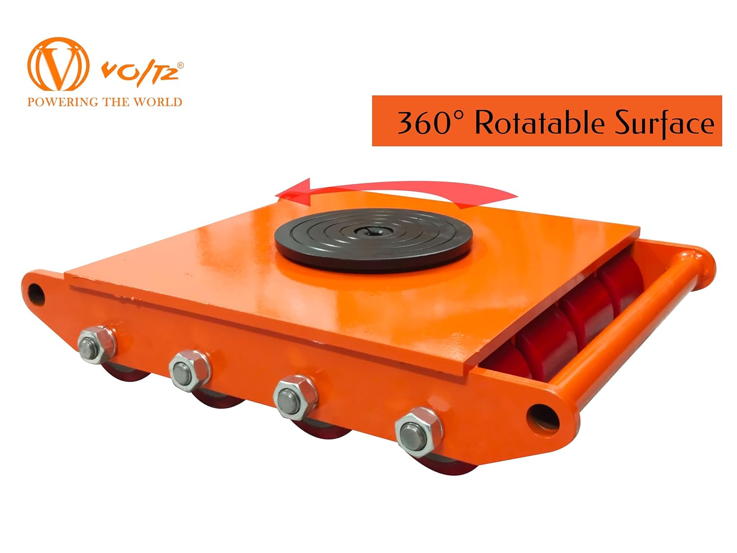 VOLTZ VZ-CRD-24 ton (52800lb) Cargo Trolley Heavy Duty Machine Dolly Skate Roller Machinery Mover Cargo Trolley