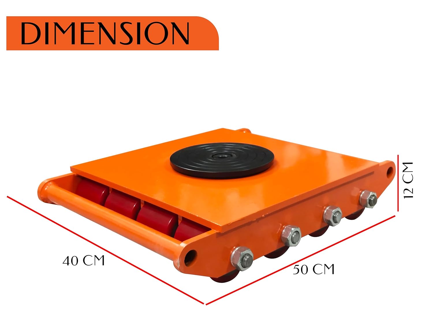 VOLTZ VZ-CRD-24 ton (52800lb) Cargo Trolley Heavy Duty Machine Dolly Skate Roller Machinery Mover Cargo Trolley